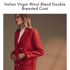 Karen Millen Italian Virgin Wool Blend Double Breasted Coat